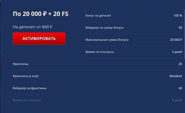 Бонус 800руб